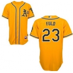 Oakland Athletics #23 Sam Fuld Yellow Jersey