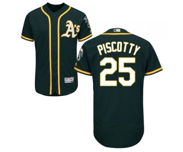 Oakland Athletics #25 Stephen Piscotty Green Flexbase Authentic Collection Stitched MLB Jersey