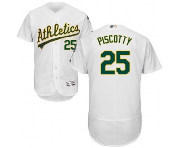 Oakland Athletics #25 Stephen Piscotty White Flexbase Authentic Collection Stitched MLB Jersey