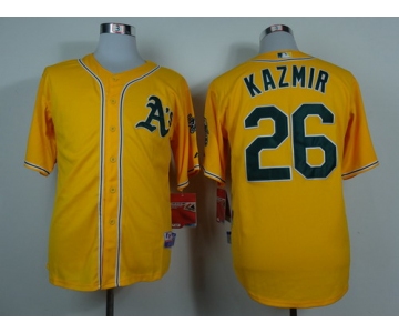 Oakland Athletics #26 Scott Kazmir Yellow Jersey