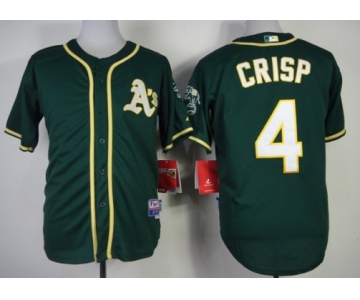 Oakland Athletics #4 Coco Crisp 2014 Dark Green Jersey