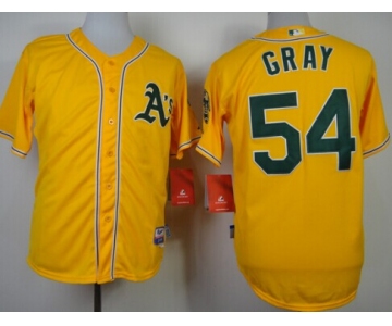 Oakland Athletics #54 Sonny Gray Yellow Jersey