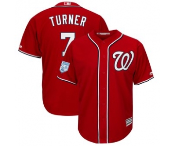 Men's Washington Nationals 7 Trea Turner Majestic Scarlet 2019 Spring Training Cool Base Player Jersey