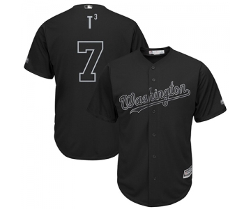 Nationals #7 Trea Turner Black T3 Players Weekend Cool Base Stitched Baseball Jersey