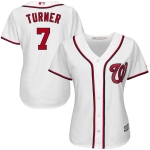 Women's Washington Nationals #7 Trea Turner Majestic White Cool Base Player Jersey