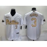 Men's Philadelphia Phillies #3 Bryce Harper Number White 2022 All Star Stitched Cool Base Nike Jersey