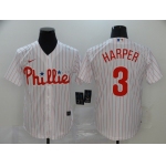 Men's Philadelphia Phillies #3 Bryce Harper White Stitched MLB Cool Base Nike Jersey