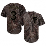 Phillies #3 Bryce Harper Camo Realtree Collection Cool Base Stitched Youth Baseball Jersey