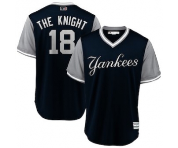 Men's New York Yankees 18 Didi Gregorius The Knight Majestic Navy 2018 Players' Weekend Cool Base Jersey