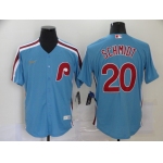 Men's Philadelphia Phillies #20 Mike Schmidt Light Blue Cooperstown Collection Stitched MLB Nike Jersey