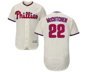 Men's Philadelphia Phillies #22 Andrew McCutchen Cream Flexbase Authentic Collection Stitched Baseball Jersey