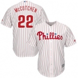 Men's Philadelphia Phillies #22 Andrew McCutchen Majestic White Scarlet Cool Base Jersey