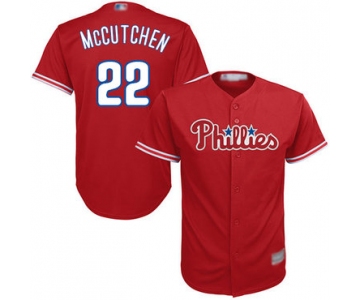 Men's Philadelphia Phillies #22 Andrew McCutchen Red New Cool Base Stitched Baseball Jersey