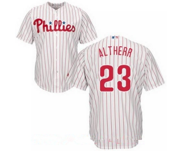 Men's Philadelphia Phillies #23 Aaron Altherr White Home Stitched MLB Majestic Cool Base Jersey