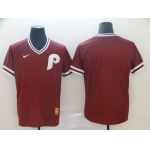 Men's Philadelphia Phillies Blank Red Nike Throwback Jersey