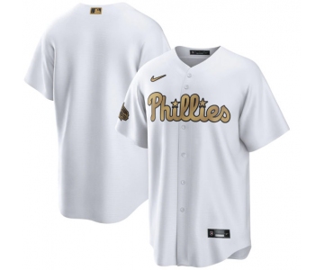 Men's Philadelphia Phillies Blank White 2022 All-Star Cool Base Stitched Baseball Jersey