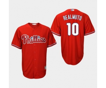 Philadelphia Phillies #10 JT Realmuto Red Cool base Jersey