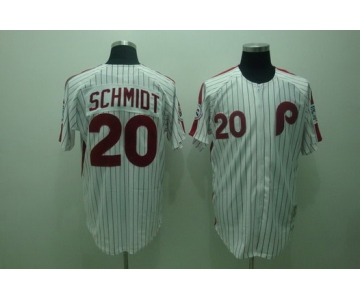 Philadelphia Phillies #20 Mike Schmidt 1976 White Throwback Jersey