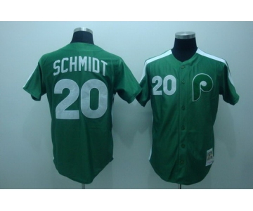 Philadelphia Phillies #20 Mike Schmidt 1981 St. Patrick's Day Green Throwback Jersey