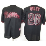 Philadelphia Phillies #26 Chase Utley Black Fashion Jersey