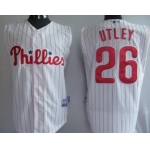 Philadelphia Phillies #26 Chase Utley White Sleeveless Jersey
