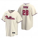 Philadelphia Phillies #28 Alec Bohm Cream Alternate Jersey