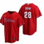 Philadelphia Phillies #28 Alec Bohm Red Alternate stitch Jersey