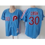 Philadelphia Phillies #30 Dave Cash 1980 Blue Throwback Jersey