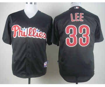 Philadelphia Phillies #33 Cliff Lee Black Jersey