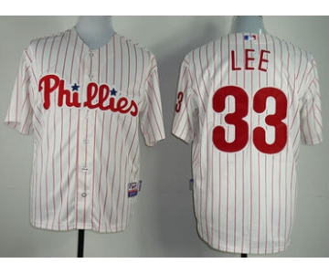 Philadelphia Phillies #33 Cliff Lee White Jersey