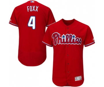 Philadelphia Phillies #4 Jimmy Foxx Red Flexbase Authentic Collection Stitched MLB Jersey