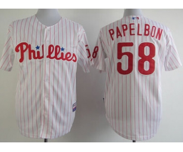Philadelphia Phillies #58 Jonathan Papelbon White Jersey