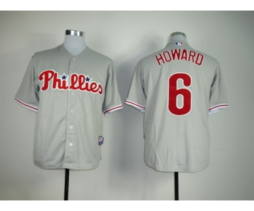 Philadelphia Phillies #6 Ryan Howard Gray Jersey