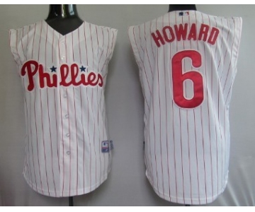 Philadelphia Phillies #6 Ryan Howard White Sleeveless Jersey