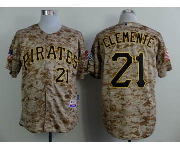 Pittsburgh Pirates #21 Roberto Clemente 2014 Camo Jersey