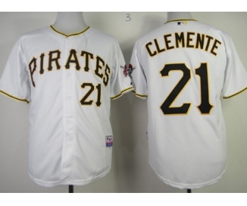 Pittsburgh Pirates #21 Roberto Clemente White Cool Base Jersey