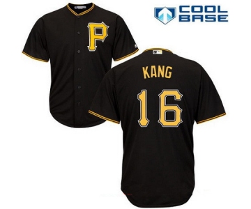 Men's Pittsburgh Pirates #16 Jung-ho Kang Black Alternate Stitched MLB Majestic Cool Base Jersey