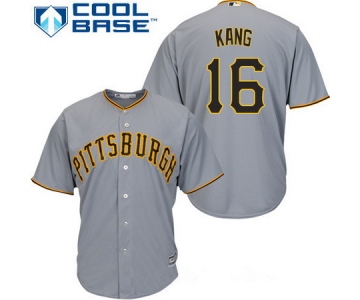 Men's Pittsburgh Pirates #16 Jung-ho Kang Gray Road Stitched MLB Majestic Cool Base Jersey