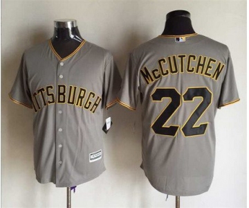 Men's Pittsburgh Pirates #22 Andrew McCutchen Away Gray 2015 MLB Cool Base Jersey