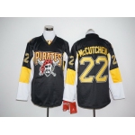 Men's Pittsburgh Pirates #22 Andrew McCutchen Black Long Sleeve Baseball Jersey