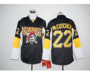 Men's Pittsburgh Pirates #22 Andrew McCutchen Black Long Sleeve Baseball Jersey