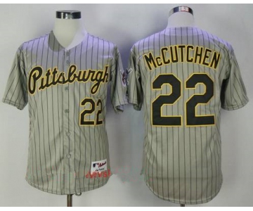 Men's Pittsburgh Pirates #22 Andrew McCutchen Gray 1997 Throwback Turn Back The Clock MLB Majestic Collection Jersey