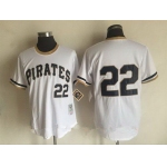 Men's Pittsburgh Pirates #22 Andrew McCutchen White Pullover Cooperstown Collection Stitched MLB Jersey by Mitchell & Ness