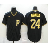 Men's Pittsburgh Pirates #24 Barry Bonds Black Stitched MLB Cool Base Nike Jersey