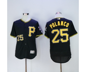 Men's Pittsburgh Pirates #25 Gregory Polanco Black 2016 Flexbase Majestic Baseball Jersey