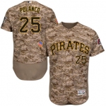 Men's Pittsburgh Pirates #25 Gregory Polanco Camo Collection 2016 Flexbase Majestic Baseball Jersey