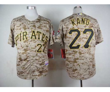 Men's Pittsburgh Pirates #27 Jung-Ho Kang 2014 Camo Jersey