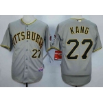 Men's Pittsburgh Pirates #27 Jung Ho Kang Grey Cool Base Jersey