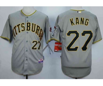 Men's Pittsburgh Pirates #27 Jung Ho Kang Grey Cool Base Jersey