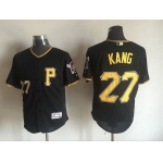 Men's Pittsburgh Pirates #27 Jung-ho Kang Black 2016 Flexbase Majestic Baseball Jersey